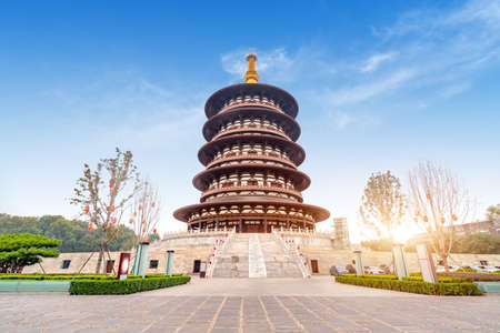 Pagoda in the Sui and Tang Dynasties National Historical Park, Luoyang, Henan, Chinaのeditorial素材
