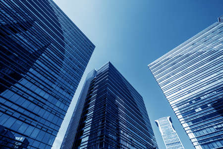 Modern skyscrapers in the business district, Xiamen, China.の写真素材