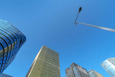 Modern skyscrapers in the business district, Xiamen, China.の写真素材