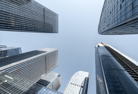 Modern skyscrapers in the business district, Guiyang, China.の写真素材