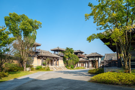 Qin and Han ancient city park, Guizhou, China.の写真素材