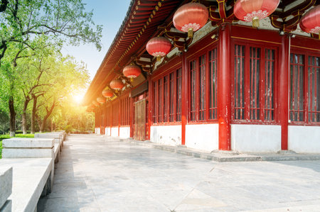 Classical architecture in Xi'an, Shaanxi Province, China.のeditorial素材
