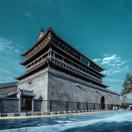 Xi'an Drum Tower is a famous ancient architectural landmark.