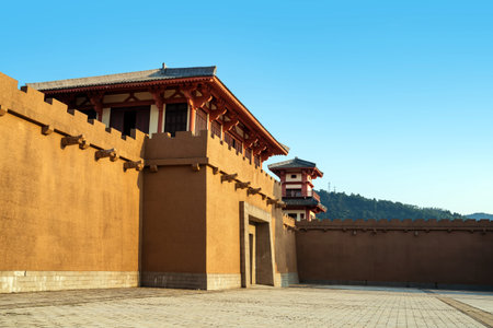 Qin and Han ancient city park, Guizhou, China.のeditorial素材