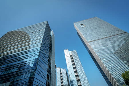 Guanyinshan Central Business District is located in the east of Xiamen Island.の写真素材