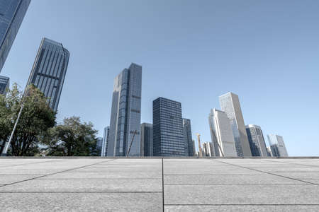 Modern skyscrapers in the business district, Guiyang, China.の写真素材