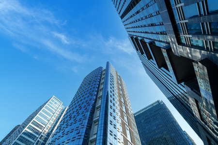 Modern skyscrapers in the business district, Xiamen, China.の写真素材