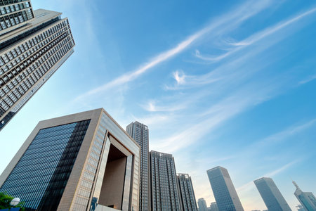 Modern skyscrapers of the metropolis, Tianjin, China.の写真素材