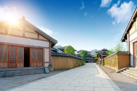 Qin and Han ancient city park, Guizhou, China.のeditorial素材