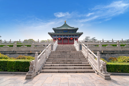 Classical architecture in Xi'an, Shaanxi Province, China.のeditorial素材