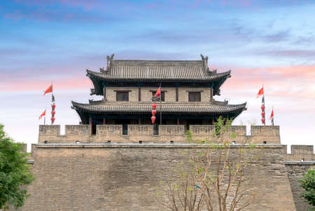 Xi'an City Wall is the most complete ancient city wall in China.の写真素材