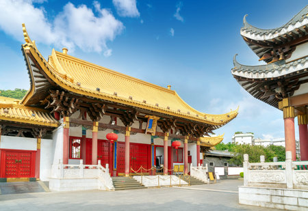 Ancient buildings in the city, Liuzhou, Guangxi, China.のeditorial素材