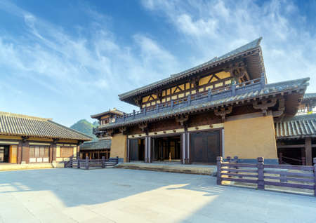Qin and Han ancient city park, Guizhou, China.のeditorial素材