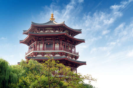 Ancient buildings: pagoda. Xi'an, China.の写真素材