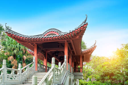 A bridge with ethnic characteristics, Liuzhou,Guangxi, China.の写真素材