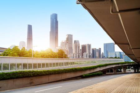 Zhujiang New Town skyline, Guangzhou, Chinaの写真素材