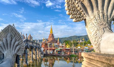 The famous Shwedagon Pagoda in Xishuangbanna, Yunnan, China.の写真素材