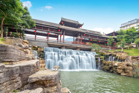 Dishui Miao Town is a small town where Miao people gather, located in Pingbian County, Yunnan, China.の写真素材