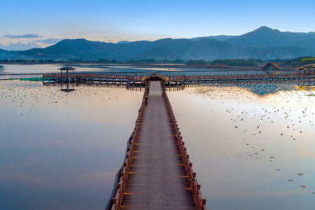 Yilong Lake Scenic Area, Yunnan, China.の写真素材