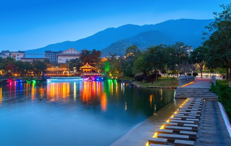 Dishui Miao Town is a small town where Miao people gather, located in Pingbian County, Yunnan, China.の写真素材