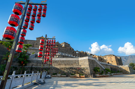 The ancient Mabang City in Honghe County is now the Mabang Museum in the county, Yunnan, China.の写真素材
