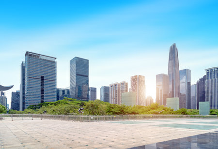 Skyscrapers in the city of technology, China is Shenzhen.の写真素材