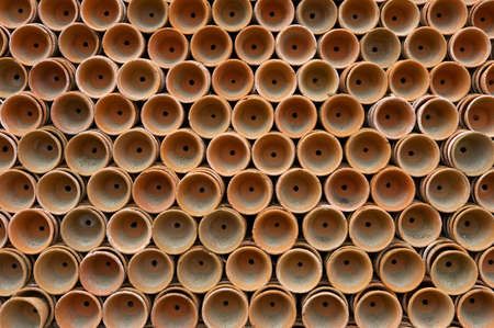 Terracotta plant potsの写真素材