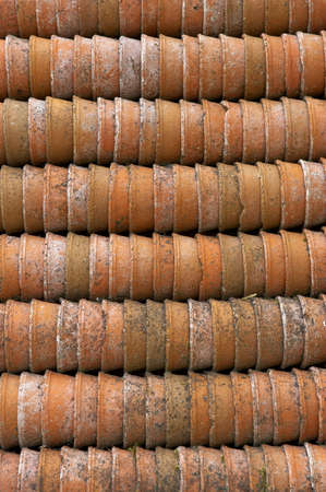 Terracotta plant potsの写真素材