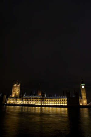 Houses of parliament and big ben at night, London, ukの写真素材