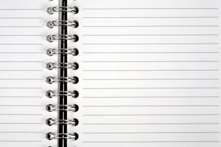 Open spiral bound notepad