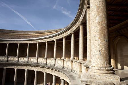 view within the palacio de carlos v alhambra palace granada spain andalucia taken in august 2006のeditorial素材