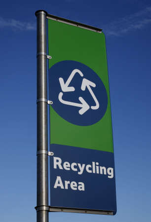 recycling area sign bedworth coventry england ukの写真素材