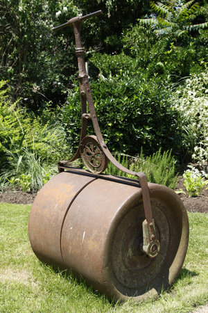 old fashioned metal lawn roller london uk
