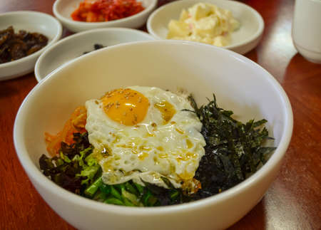 Korean food, Mixed Rice Bibimbabの写真素材