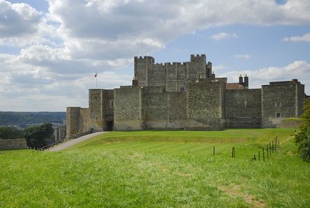 Dover Castle in Kent Uk has guarded the English Channel for centuries.の写真素材