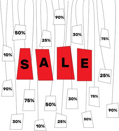 Discount sale poster banner design template on a whightbackgroundのイラスト素材