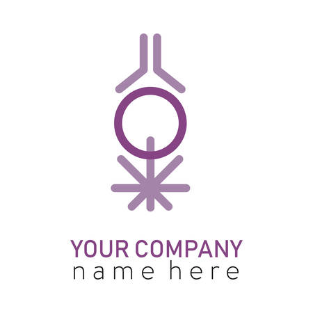 3 purple sign mind body and soul logoのイラスト素材