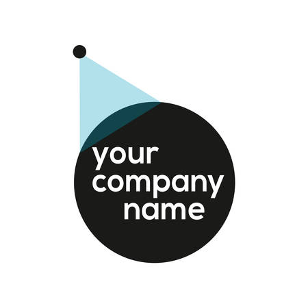 Abstract stage with blue light and white text in front of itのイラスト素材