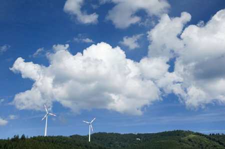 Wind turbines in the Black Forest, Germany