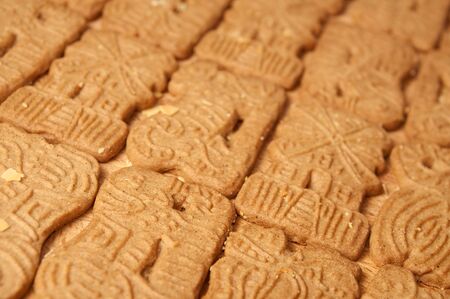 Spiced cookies with almondの写真素材