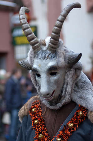 Freiburg, Germany - February 15 : Mask parade at the historical carnival on February 15, 2010 in Freiburg, Germanyのeditorial素材