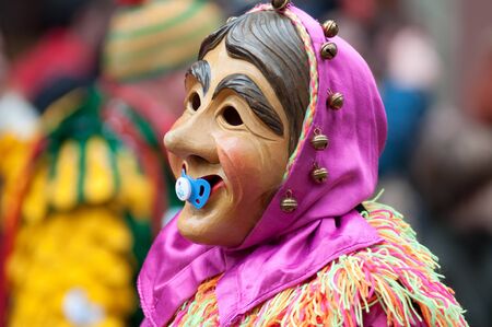 Freiburg, Germany - February 15 : Mask parade at the historical carnival on February 15, 2010 in Freiburg, Germanyのeditorial素材