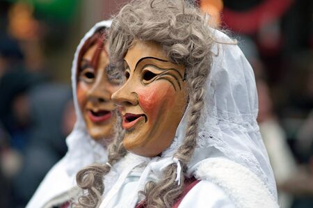 Freiburg, Germany - February 15 : Mask parade at the historical carnival on February 15, 2010 in Freiburg, Germanyのeditorial素材