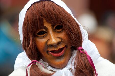 Freiburg, Germany - February 15 : Mask parade at the historical carnival on February 15, 2010 in Freiburg, Germanyのeditorial素材