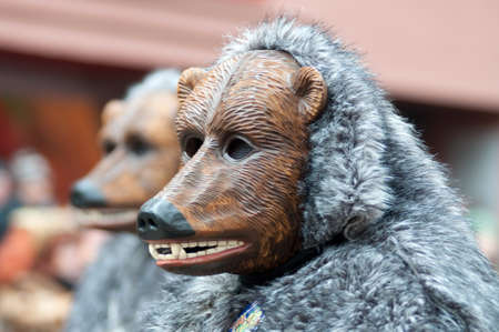 Freiburg, Germany - February 15 : Mask parade at the historical carnival on February 15, 2010 in Freiburg, Germanyのeditorial素材