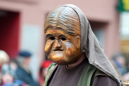 Freiburg, Germany - February 15 : Mask parade at the historical carnival on February 15, 2010 in Freiburg, Germanyのeditorial素材