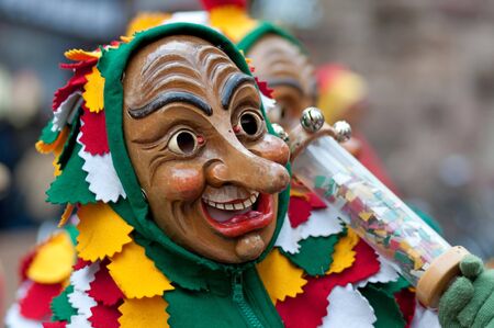 Freiburg, Germany - February 15 : Mask parade at the historical carnival on February 15, 2010 in Freiburg, Germanyのeditorial素材