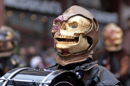 Freiburg, Germany - February 15 : Mask parade at the historical carnival on February 15, 2010 in...