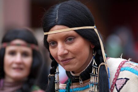 Freiburg, Germany - February 15 : Mask parade at the historical carnival on February 15, 2010 in Freiburg, Germanyのeditorial素材
