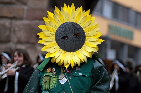 Freiburg, Germany - February 15 : Mask parade at the historical carnival on February 15, 2010 in Freiburg, Germanyのeditorial素材